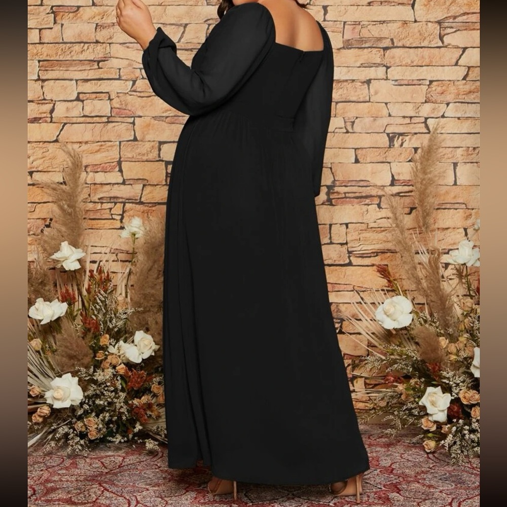 Plus size sweetheart neck party formal dress - Picture 3 of 16